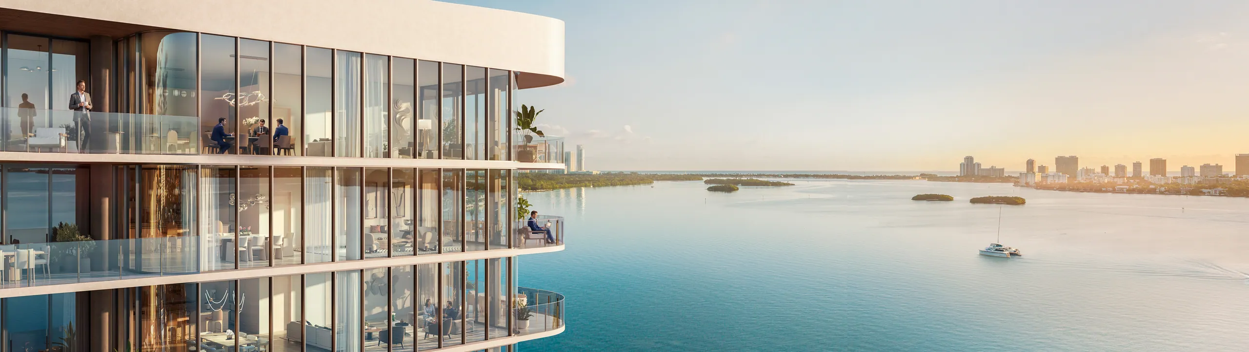 Solana Bay rising above the water at sunset
